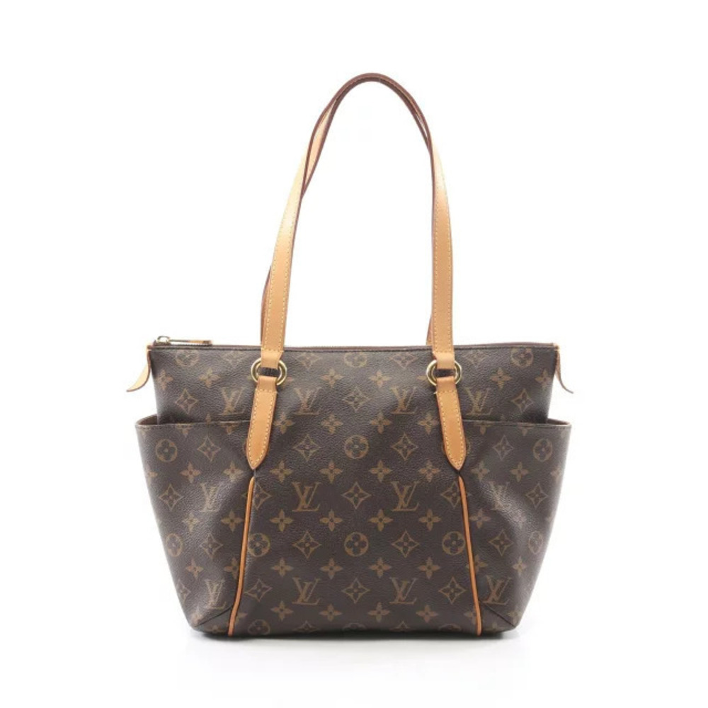 Louis Vuitton Totally Monogram Tote Bag Canvas Leather Brown